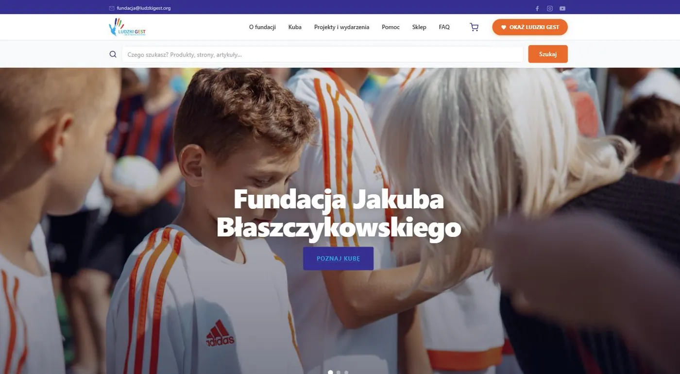 Screenshot of the site: Ludzki Gest