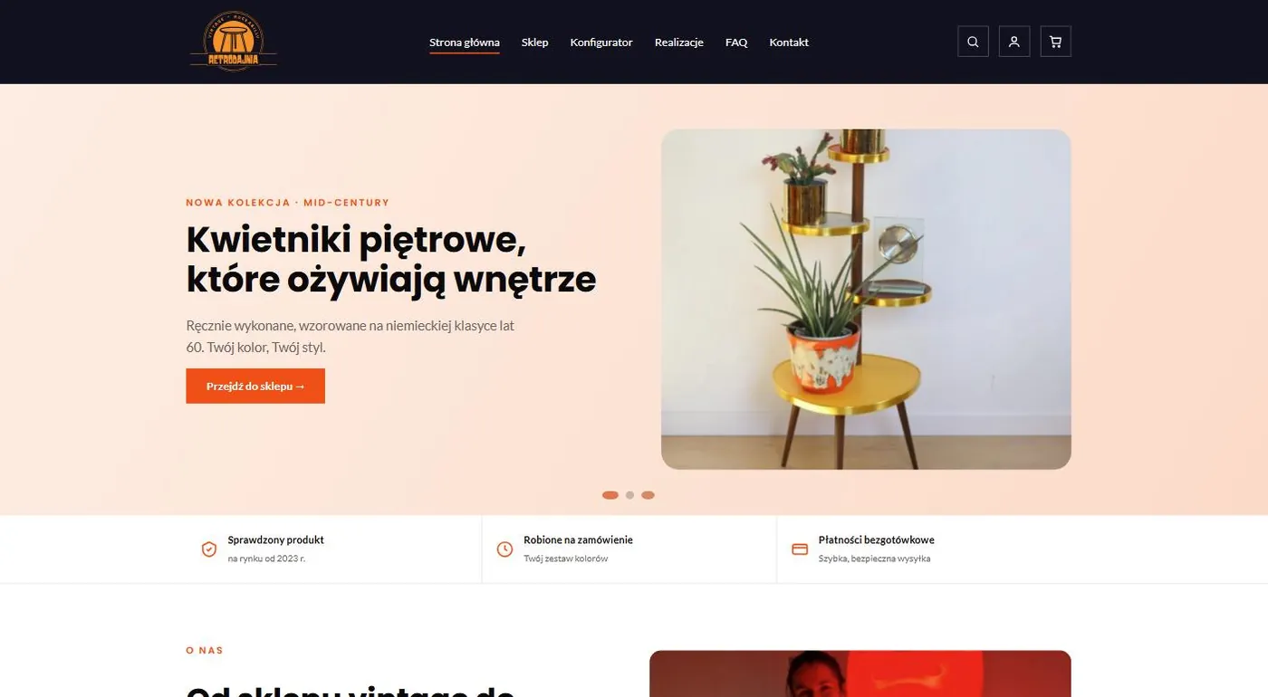 Screenshot of the site: Retrodajnia